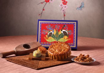六黃白蓮蓉大月餅配腰果禮盒